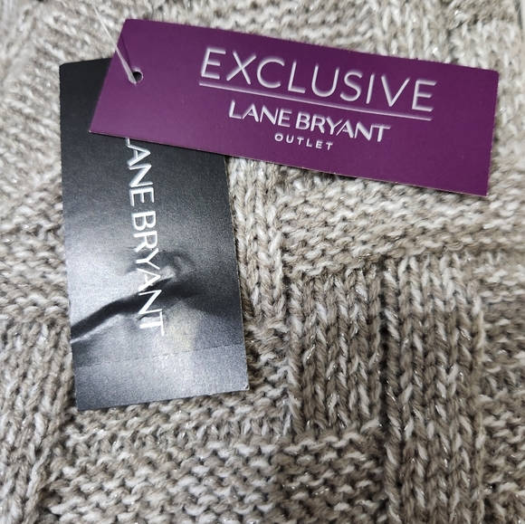 Lane Bryant sweater V front and back neck Size 14/16 silver thread interwoven - Picture 6 of 7